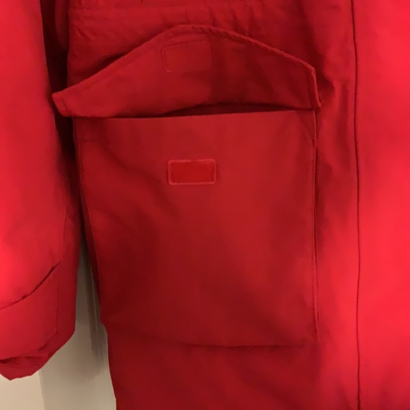 Lands’ End Women’s Small/T 6-8 parka red hooded - Picture 3 of 7